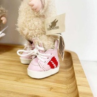 LANAFAY Labubu Canvas Doll Shoes, High-top Sneakers Doll Mini Sports Shoes, Doll Finger Shoes Sports
