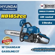 Hyundai power products* 18" gasoline chainsaw. 52cc engine. 2 stroke. Easy start recoil