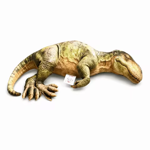3D Design Dinosaur Plush Pillow Lifelike Dinosaur Cozy Soft Texture Realistic Sleeping Dinosaur Funn
