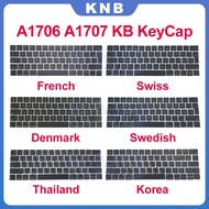 A1706 A1707 Keyboard keycaps For Macbook Pro Retina 13" 15'' FR CH SE KR TH DK Replacement key cap 2