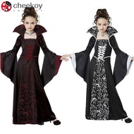 CHEEKOY Halloween Witch Costume Dress - Fantasy Style for Girls Age 4-12