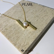 925镀金 金珍珠项链 H项链 H字珍珠项链 Plated 925 Light Gold Pearl Necklace H Shape Pearl Necklace