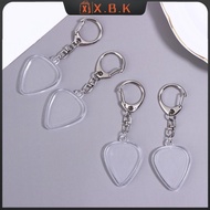 X.B.K 3/5Pcs Guitar Pi Collection Box Keychains Transparent Photo Frame Replaceable Detachable Penda