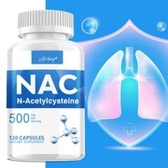 NAC Capsules, N-Acetylcysteine ​​​​500mg, รองรับสุขภาพระบบทางเดินหายใจและการทำงานของระบบภูมิคุ้มกัน;