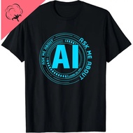 Ask Me About AI-Print Graphic Cotton T-Shirt For All Genders Streetwear Style