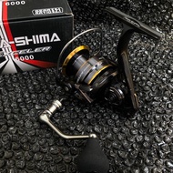 HITAM Awashima Exceler Reel Spinning Power Handle Grraphit Material Black List Gold Size 3000 4000 5