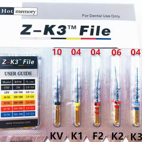 50Pcs Dental Files NiTi Rotary File Root Canal Heat Activated Hot Memory Z-K3