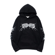 Áo Hoodie Nam Nữ đường phố Tatoo Y2K Áo Hoodie Nam Màu Đen