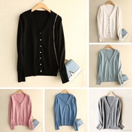 READY STOCK  Clara Plain cardigan with buttons muslimah Cardigan