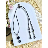 Swarovski Austria Silver Night Mask Connector Necklace