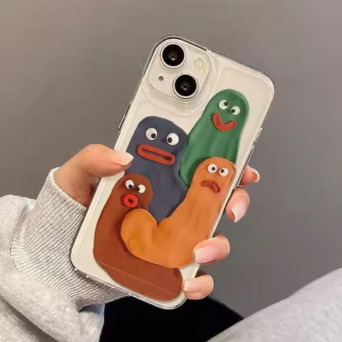 Funny Silly Putty Phone Case For iPhone 11 12 13 14 15 16 Pro Max XR X XS Mini 8 7 Plus SE 2020 Fash