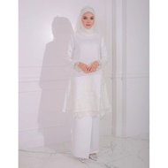 HIJABISTAHUB BRIDE SERIES GRACE KURUNG OFF WHITE( MINOR DEFECT)+Free Gift 🥳