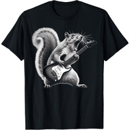 Men's cotton T-shirt Squirrel Playing Guitar Rock and Roll For Men, Women, Kids T-Shirt 4XL , 5XL , 