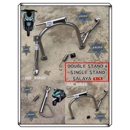 ORI SALAYA STAINLESS STEEL SIDE STAND YAMAHA NVX155 DOUBLE STAND ALLOY CNC NVX 155 V1 V2 TONGKAT KAK