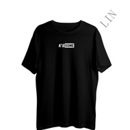 LIN READY STOCK Cotton M-XXL Awesome UNISEX Word Art Font Quote Tee T-shirt Men Women Lengan Pendek 