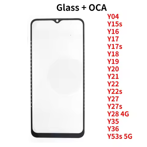 For Vivo Y04 Y15s Y16 Y17 Y17s Y18 Y19 Y20 Y21 Y22 Y22s Y27 Y27s Y28 Y35 Y36 Y53s Touch Screen Front