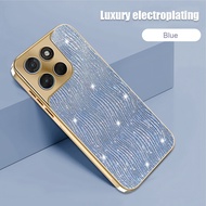 Motorola G86 Case / G86 Power Casing Luxury Electroplating List Gold Premium