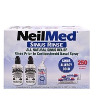 NeilMed - [美國版]洗鼻沖洗套件 + 洗鼻噴霧 75ml + 250包鹽粉 套裝(平行進口) (122185)