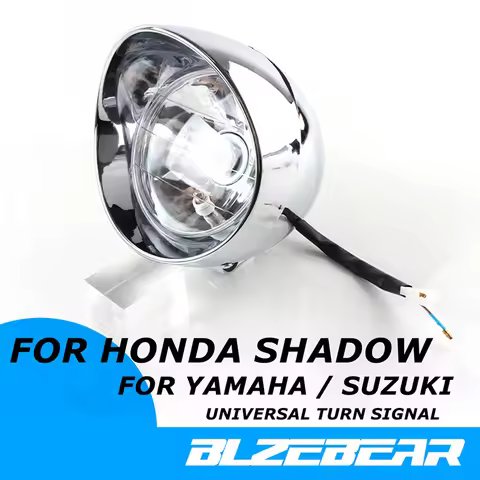 Motorcycle Chrome Headlight For Honda Shadow Aero Phantom VLX 750 1100 YAMAHA SUZUKI KAWASAKI HIGH L