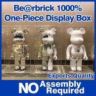 【No Assembly Required】bearbrick 1000% 5mm one-piece acrylic display box integrated display case