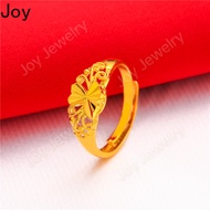 Ready Stock In Singapore Ring for Men Gold 916 Original Ring for Women Korean Style Adjustable Couple Engagement Wedding Rings Gift 24K Jewellery