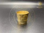 A52 แก้วน้ำทองเหลือง size XS ขนาด กว้าง 1.2” สูง 1.1” เบอร์ 1 วัสดุทองเหลืองอินเดีย ใช้ใส่น้ำใส่นมถ