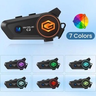 Gearelec C2 Motorcycle Helmet 5.3 Headset Intercom Bluetooth 50M 2-Rider Ip67 Waterproof Wireless Co