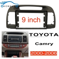 Honxun 9นิ้ว ชุดติดตั้งบนบอร์ด หน้ากากวิทยุ 2din android กรอบวิทยุ สำหรับ TOYOTA Camry 2000-2006