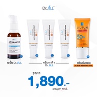 [ซื้อ 4 แถม 1 ]  Dr.JiLL Advanceเซรั่มบำรุง 1 ขวด+Dr.JiLL Melasma Cream ครีมทาฝ้า 3 หลอด+ JiLSun Per