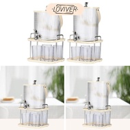 LOVIVER Beverage Dispenser,Drink Dispenser with Stand with Cups,for Parties, Cold