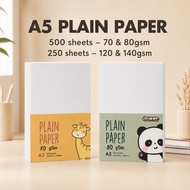 [BUKAN A4] 500pcs A5 PAPER/ WHITE PAPER/ COPY PAPER/ KERTAS A5 / MULTIPURPOSE PAPER A5 70gsm 80gsm 1