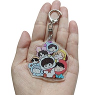 KPOP BT21 Keychain BTS Pendant  Light Stick Keyring Jewelry Bag Car Key Pendants accessories