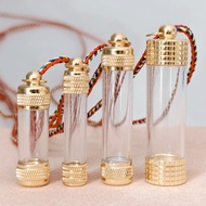Transparent Transparent Relic Bottle Pendant Gawu Box Hollow Bottle Charm Tube Pendant Can Open Cinn
