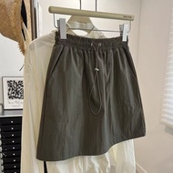 Workwear American Style Sports Short Skirt for Women Summer New High Waist Elastic Casual Petite Sli