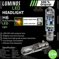 CAHAYA MAIN AMPU H6 DD202 LASER TYPE BILED LIGHT 2 COLORS WHITE YELLOW UNIVERSAL MOTORCYCLE AND AUTO