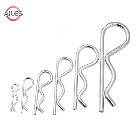 304 Stainless Steel M1.2 M1.6 M1.8 M2 M2.5 M3 M3.5 M4 M5 M6 M7 B R Type Spring Cotter Pin Wave Shape