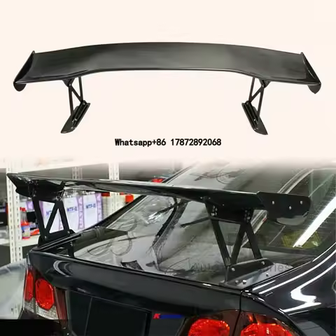 For FD2 JS Style Partial Carbon Fiber Rear GT Spoiler 140cm Length