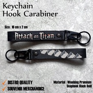 GANTUNGAN ATTACK ON TITAN KEYCHAIN - AOT ANIME KEYCHAIN - ATTACK ON TITAN CARABINER - AOT KEYCHAIN
