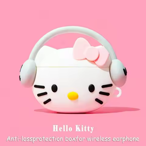 Cute Cartoon Kitty Melody Kuromi Protective Case Wireless Bluetooth Earphone Cover For Airpods Pro3 