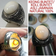 Termurah!!! CINCIN BATU FOSIL KEONG BUNTET KRISTAL ASLI NATURAL 100%