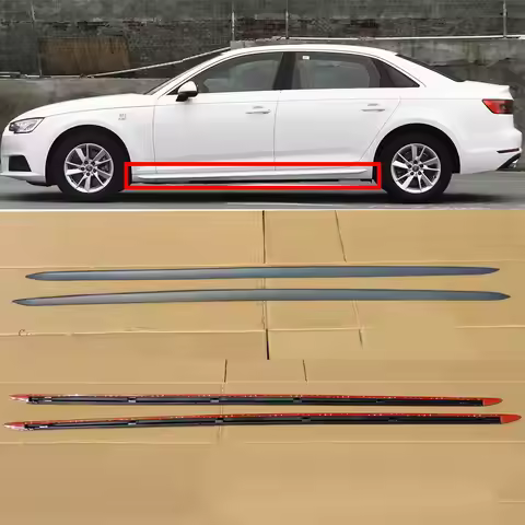For Audi 17-19 A4 B9 threshold strip, under skirt edge, under beam decorative strip, anti scratch an