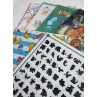 [SG Limited Stock] Cute Japanese A4 Clear Folder with 1 Pocket, Slot - Pokemon Pikachu Eevee Pocket 