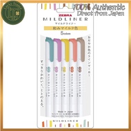 Zebra Mildliner Highlighter Nagomi Mild Colors RC 5 Colors WKT7-5C-RC-N
