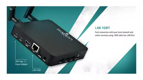 UGOOS AM9 Pro Smart TV Box Amlogic S905X5-J Android 14 4GB LPDDR5 64GB eMMC WiFi BT5.3 Dolby Vision 