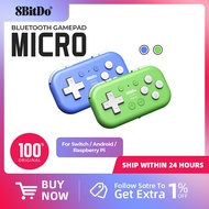 8BitDo Micro Bluetooth Controller Pocket-sized Mini gamepad for Switch, Android, and Raspberry Pi, S