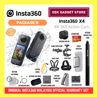 Insta360 One X4 8K 360° Action Camera | 72MP 8K30P + 5.7K60FPS 360° Video Waterproof | Original Insta360 Official Warranty