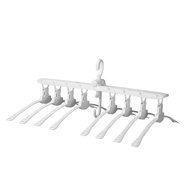 [Space Savers] Multi-functional Magic Folding Plastic Clothes Hanger 8 Ranks Set [Two Colors]