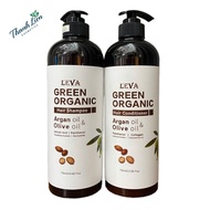 LEVA Green Organic Argan & Olive oil super smooth restorative shampoo (perfume) 1000mlx2.TL TL