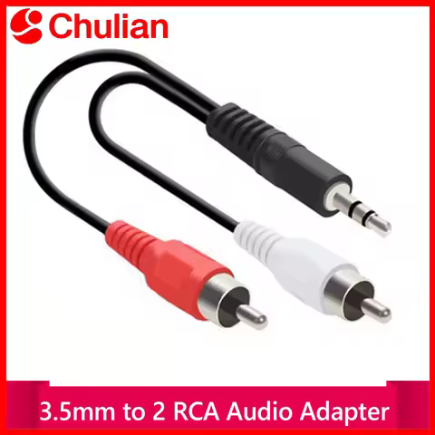 3.5mm To 2RCA Cable 3.5mm Jack Male To 2RCA Male Stereo Audio Adapter RCA Extension Cable for Phone 
