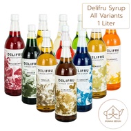 Delifru Syrup 1000mL All Flavors - Delifru Syrup - Hazelnut Lychee Caramel Vanilla Cotton Candy Moji